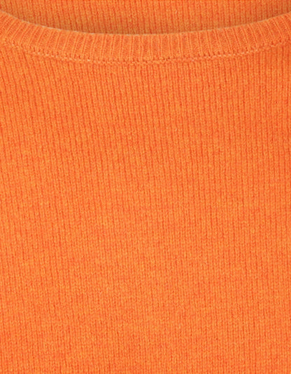 Pullover Lambswool round neck | Orange