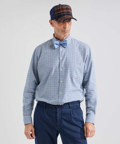 Shirt Button Down | Blauw Navy Ruit