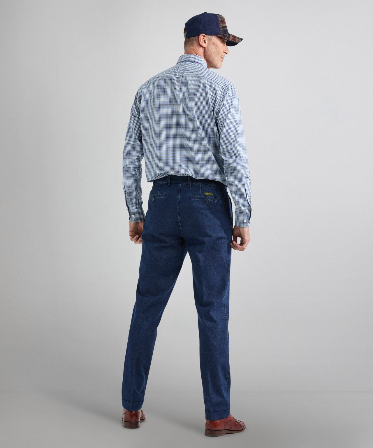 Shirt Button Down | Blauw Navy Ruit