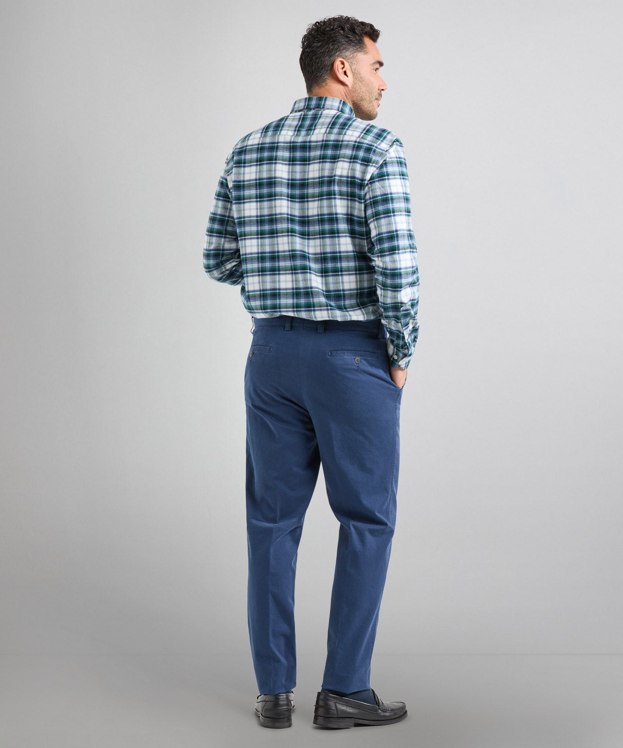 Shirt Button Down | Groen Multi Ruit Groot