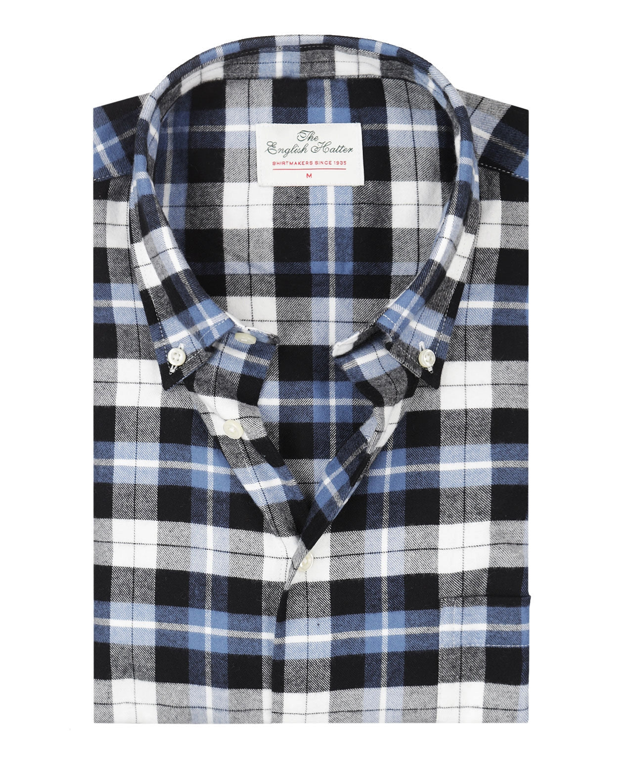 Shirt Button Down | Blauw Multi Ruit Groot