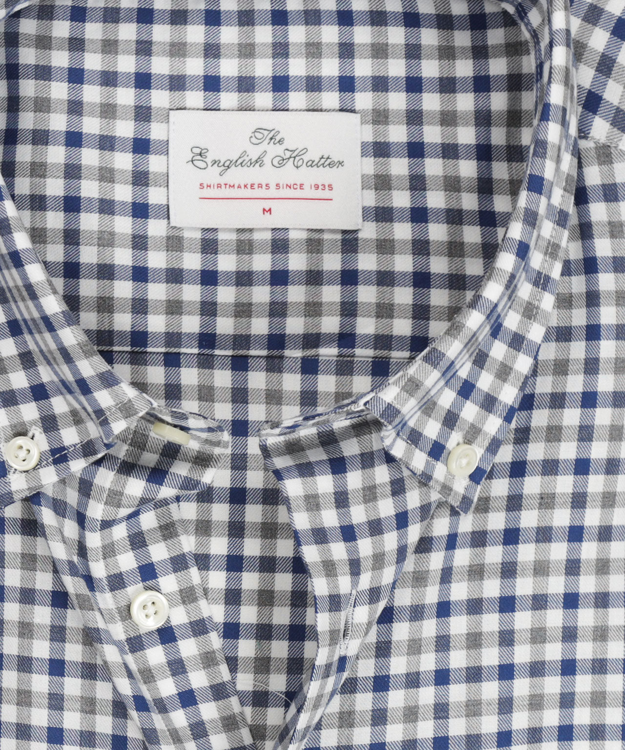 Shirt Button Down | Navy Grijs Multi Ruit