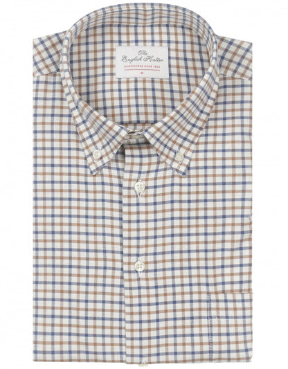 Shirt Button Down | Navy Bruin Ruit