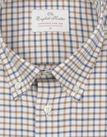 Shirt Button Down | Navy Bruin Ruit