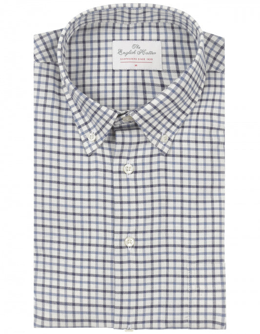 Shirt Button Down | Blauw Navy Ruit