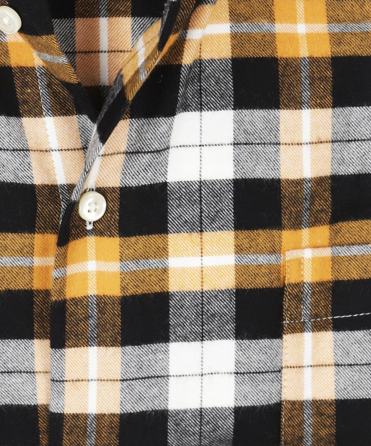 Shirt Button Down | Geel Zwart Multi Ruit