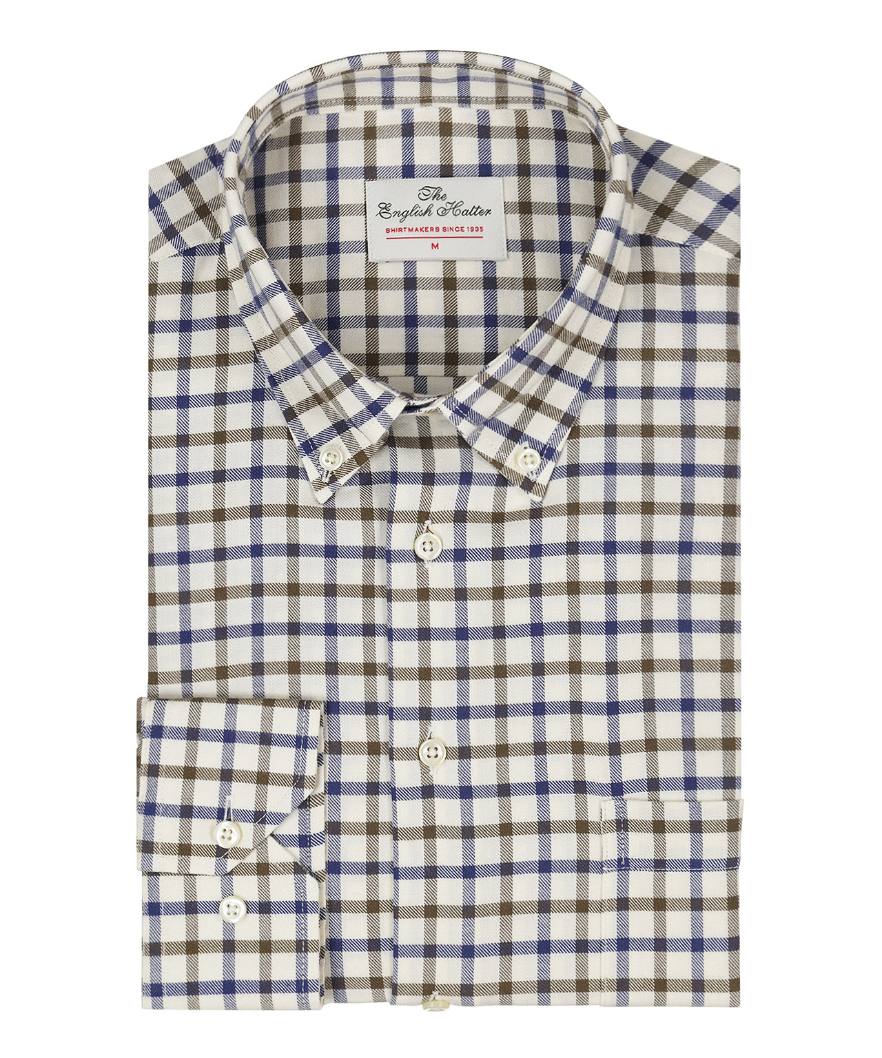 Shirt Button Down | Navy Bruin Ruit
