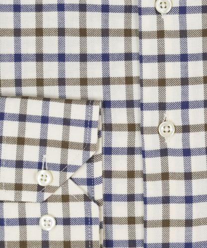 Shirt Button Down | Navy Bruin Ruit