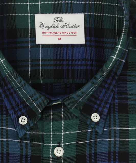 Cotton Shirt Button Down Regular Fit | Green
