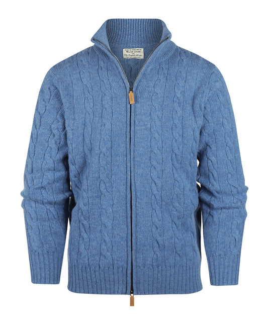 William Lockie Cable Cardigan with Zipper | Jeans