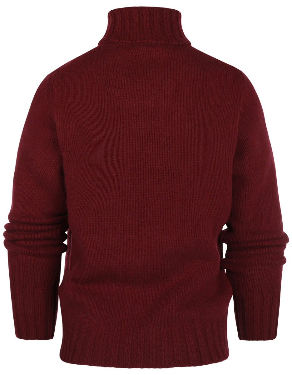 Geelong Kaschmir-Rollkragenpullover | Bordeaux