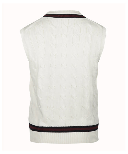 Cricket Slipover | White Burgundy