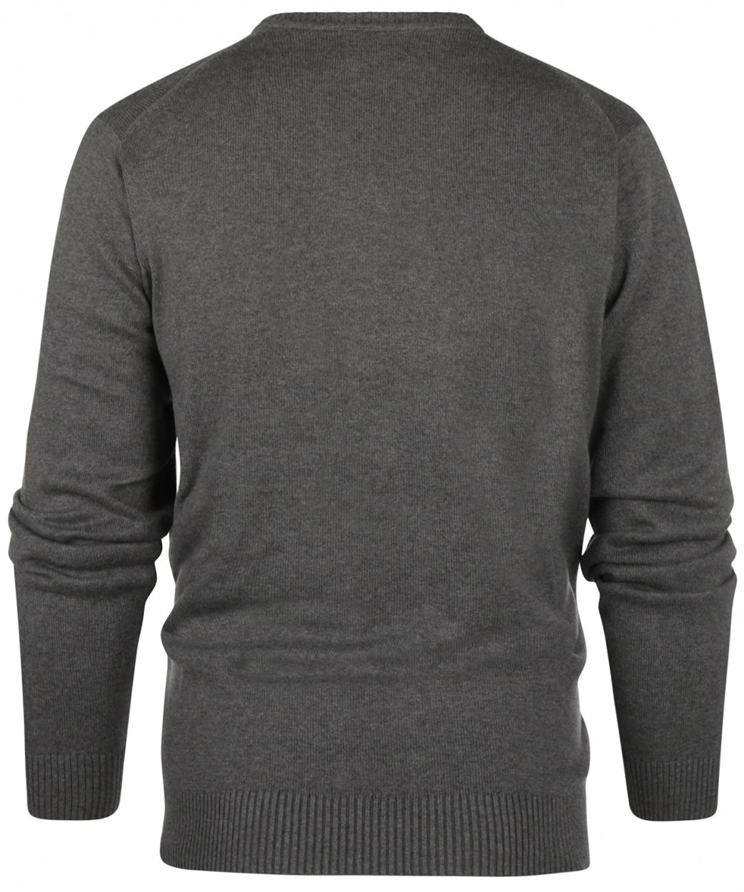 Baumwollpullover mit V-Ausschnitt | Grau