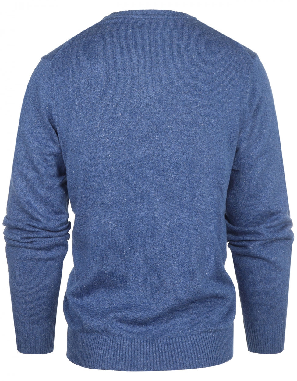 Baumwollpullover mit V-Ausschnitt | Blau