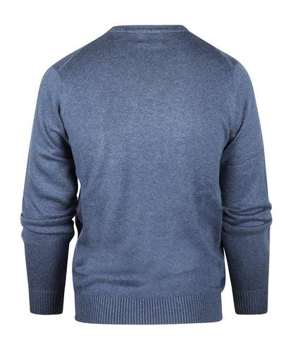 Katoen V-Hals Pullover | Light Indigo