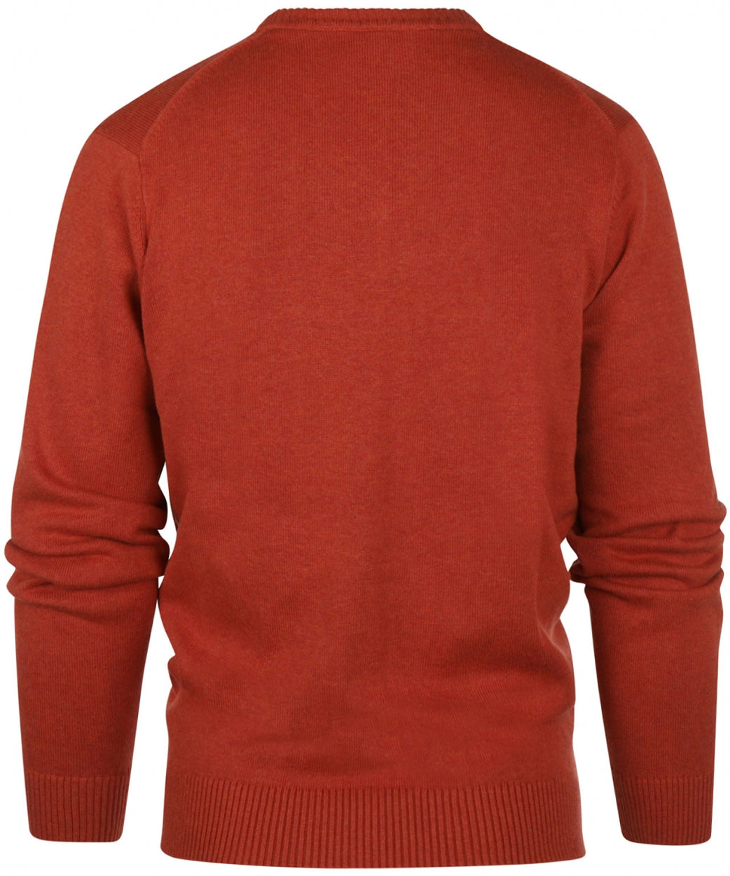Katoenen V-Hals Pullover | Rood Bruin