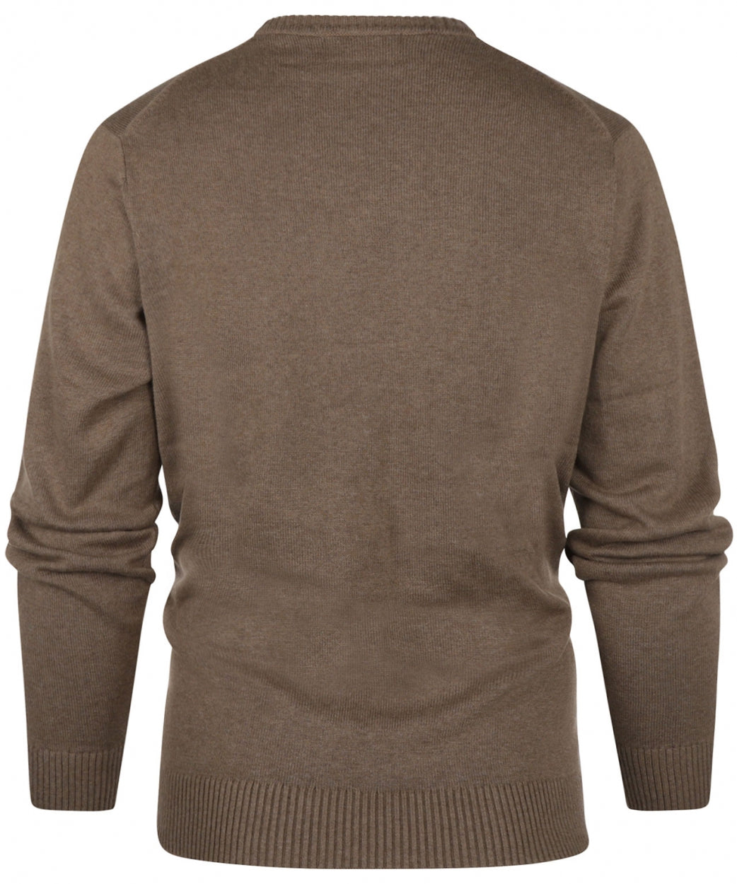 Baumwollpullover mit V-Ausschnitt | Braun