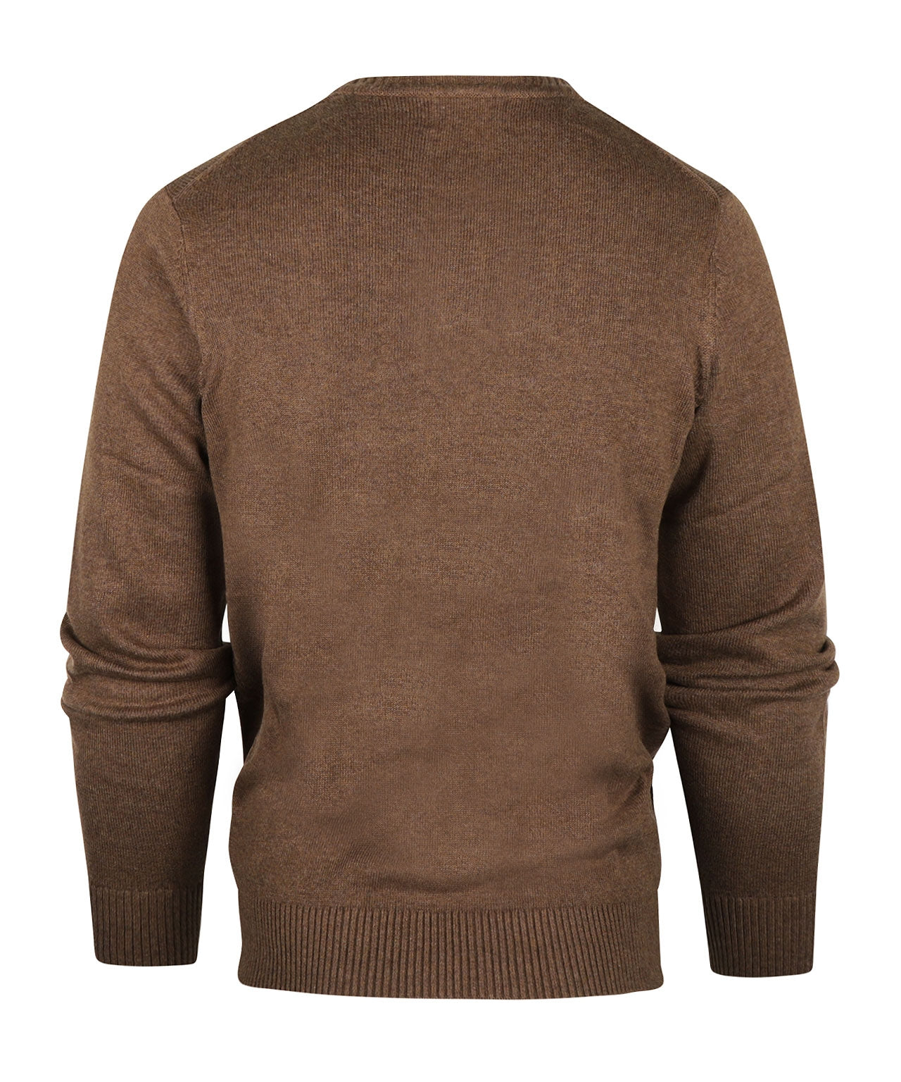 Baumwollpullover mit V-Ausschnitt | Braun
