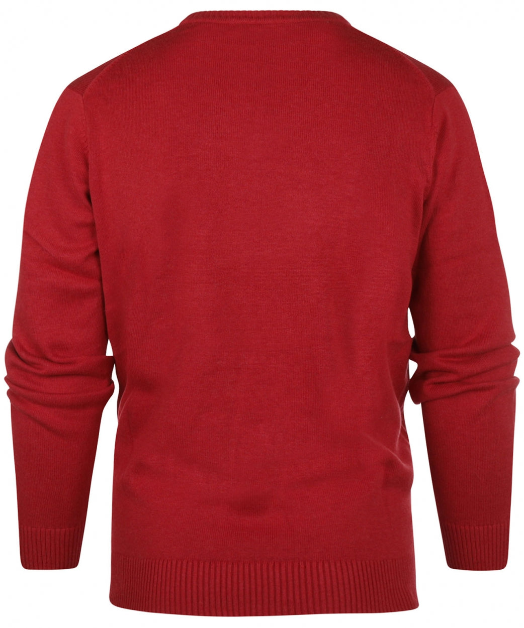 Katoen V-Hals Pullover | Rood