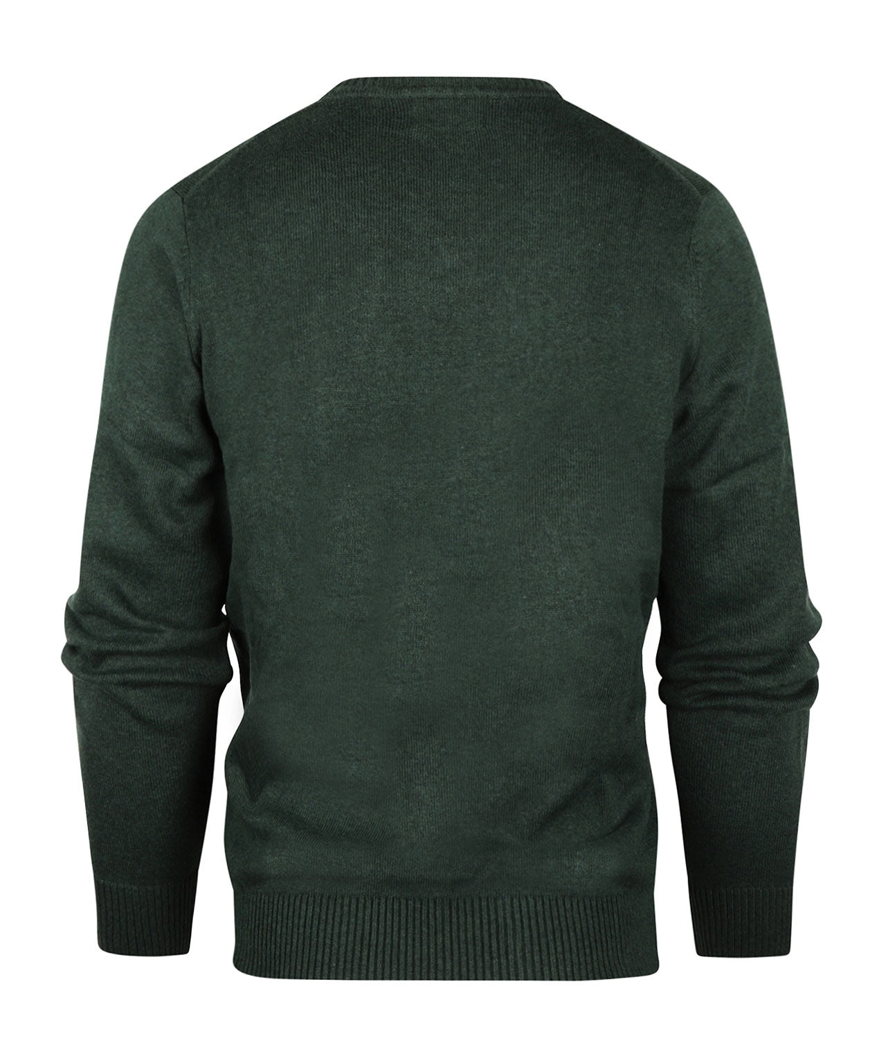 Katoen V-Hals Pullover | Donker Groen