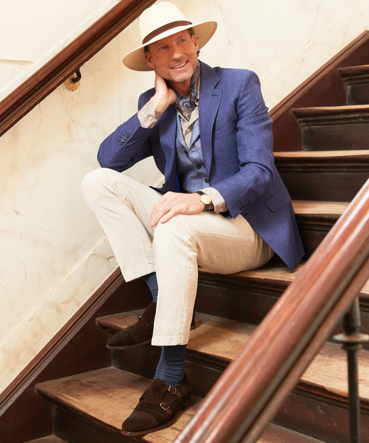 Leinenblazer | Blau