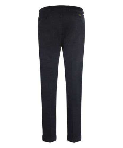 Boston Trousers Pleated and Turn-up | Navy Blue