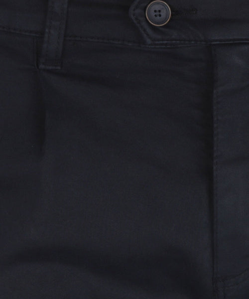 Pantalon Boston Bandplooi en Omslag | Navy Blauw
