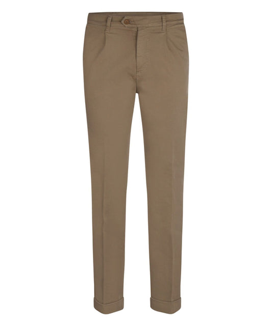 Boston Trousers Pleated and Turn-up | Brown