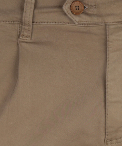 Pantalon Boston Bandplooi en Omslag | Bruin