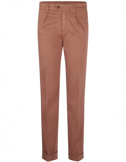 Boston Trousers Pleated and Turn-up | Brown