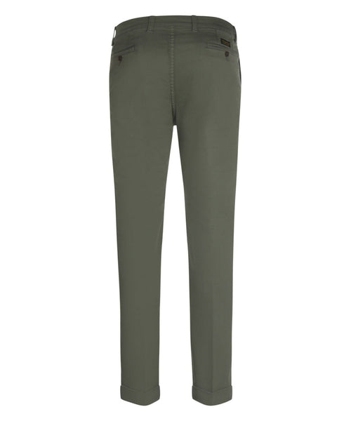 Pantalon Boston Bandplooi en Omslag | Groen