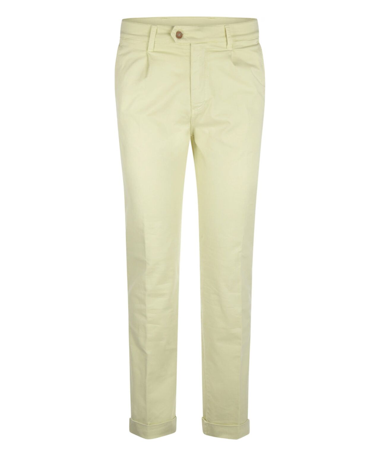 Trousers Boston Pleat and Turnover | Yellow
