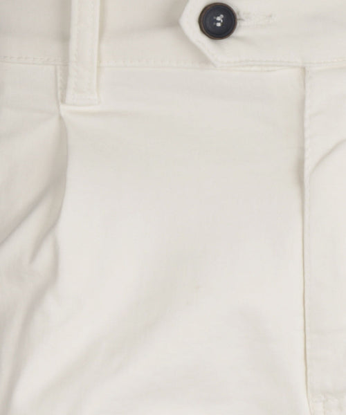 Pantalon Boston Bandplooi en Omslag | Wit