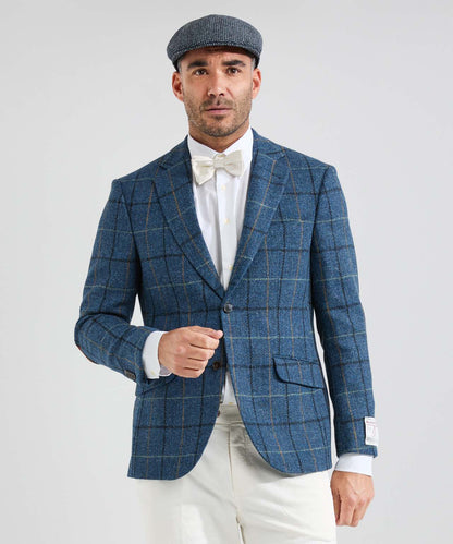 Colbert Harris Tweed | Blauw melange ruit