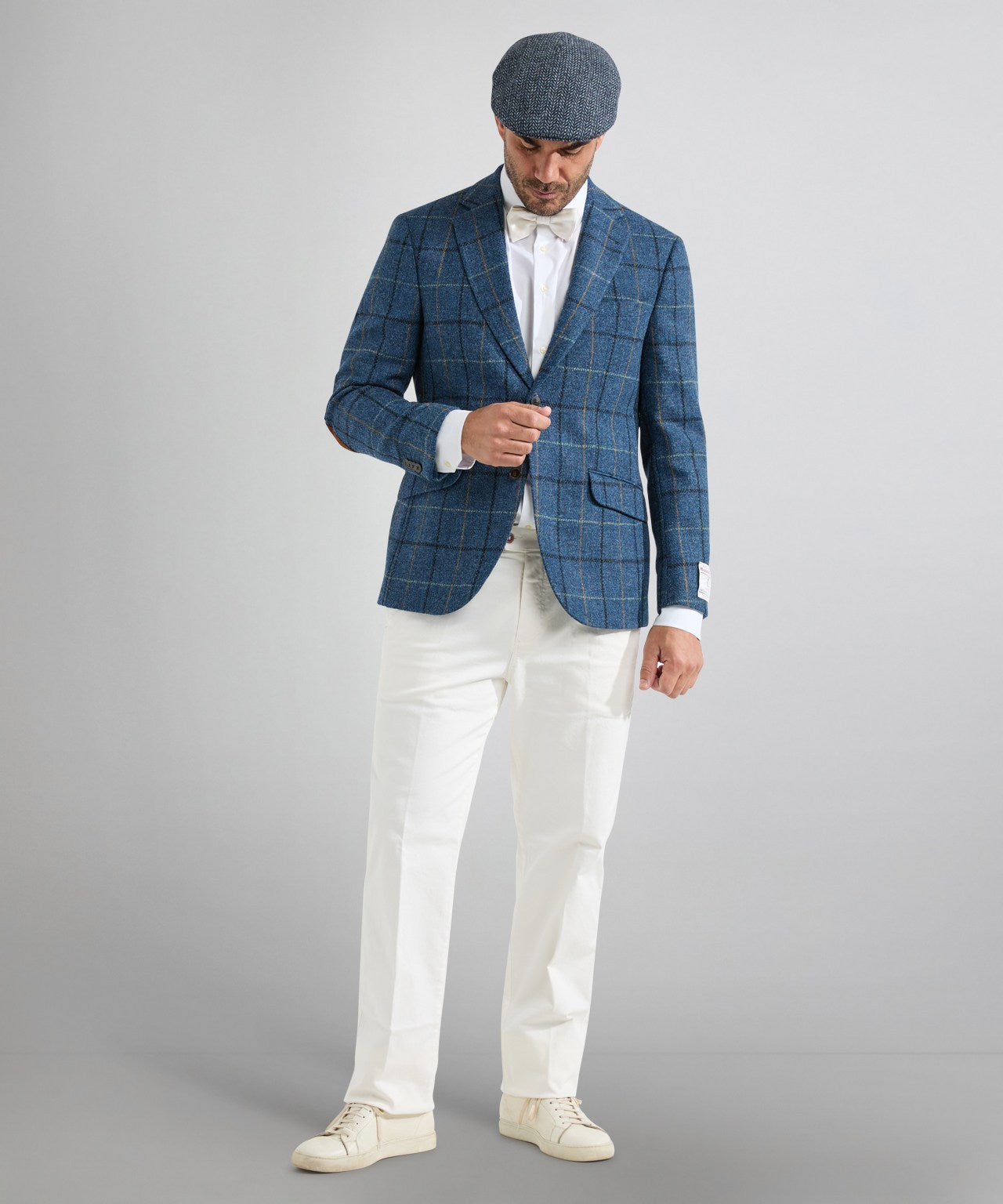 Colbert Harris Tweed | Blauw melange ruit