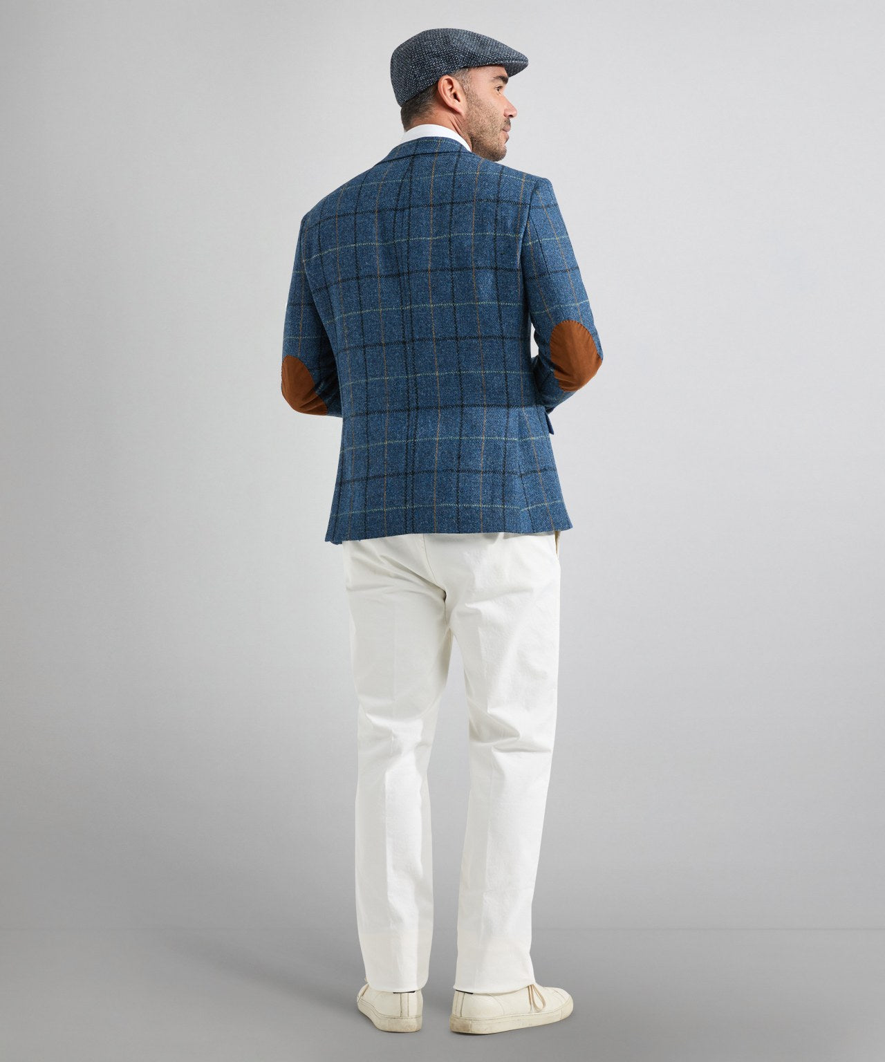 Colbert Harris Tweed | Blauw melange ruit