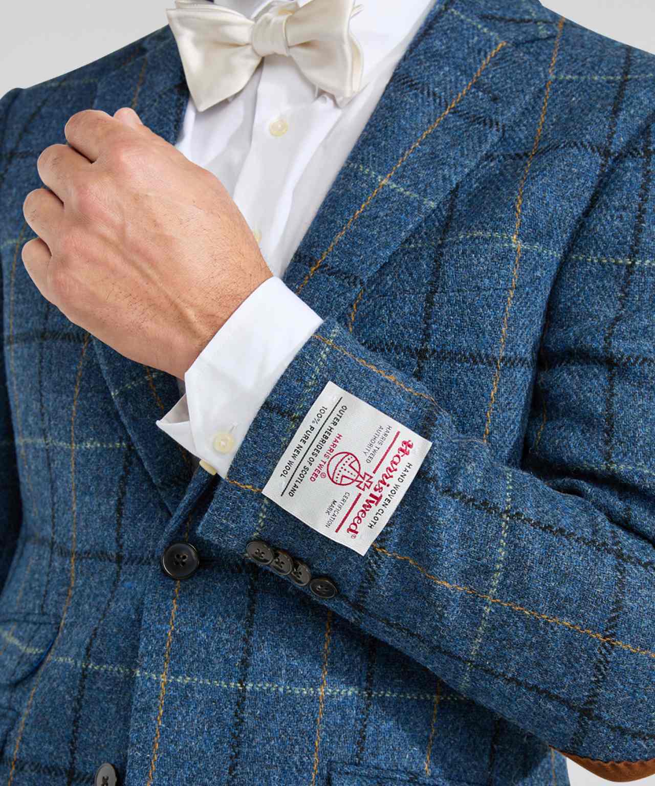 Colbert Harris Tweed | Blauw melange ruit