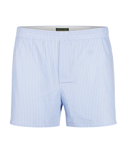 Katoenen Boxershort | Licht Blauw Streep Fijn
