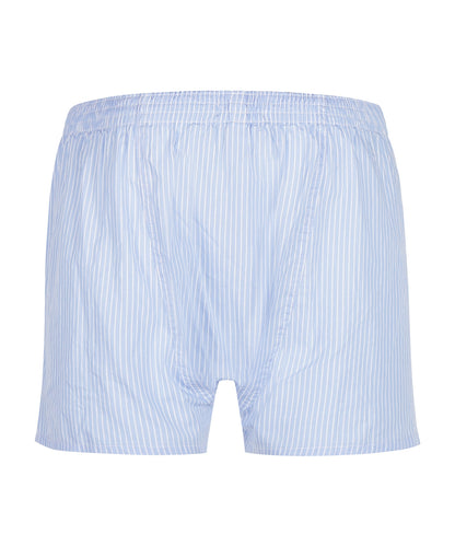 Katoenen Boxershort | Licht Blauw Streep Fijn