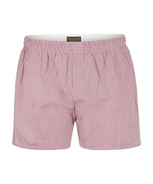 Boxershort katoen | Rood Ruit Fijn
