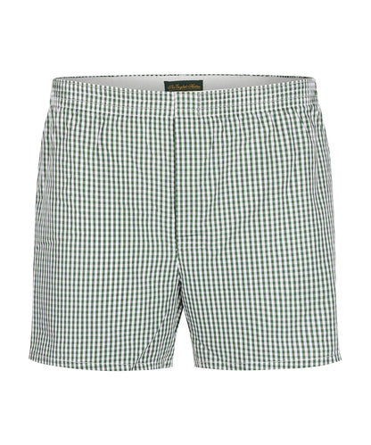 Katoenen Boxershort | Groen Ruit