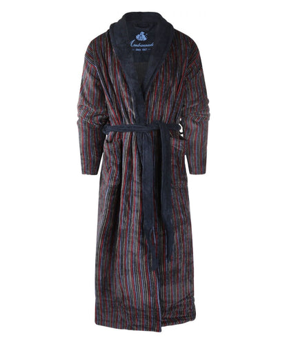 Velour Kamerjas | Navy/Multicolour stripe
