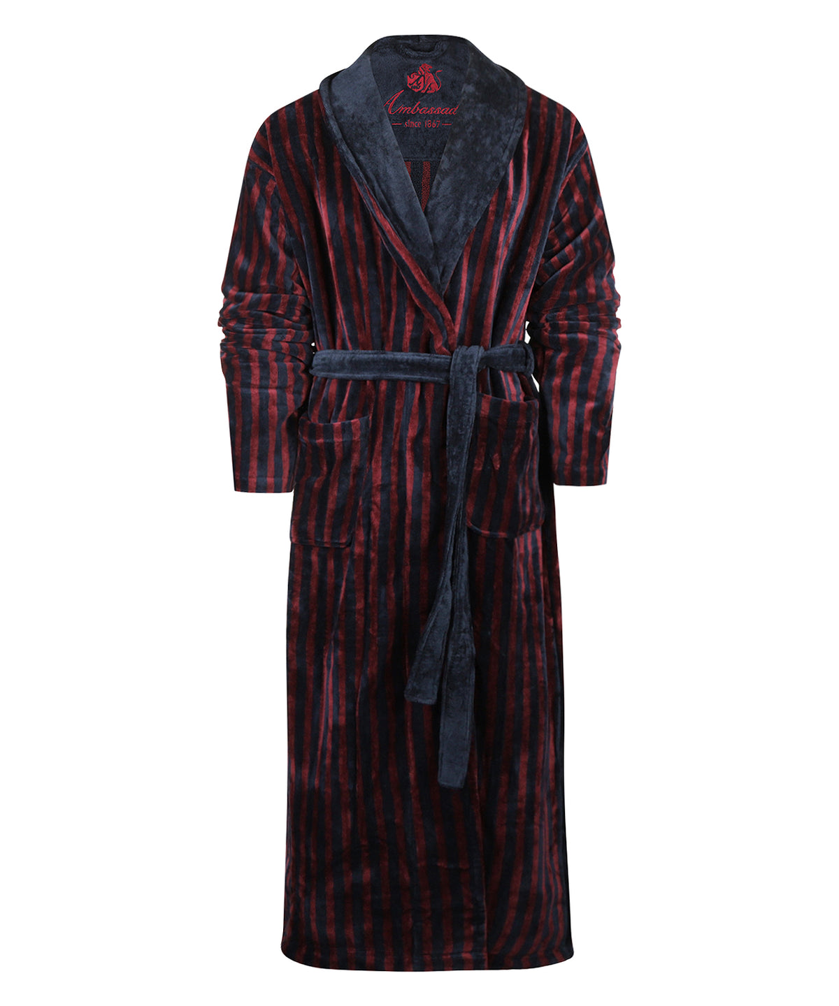 Dressing gown velour | blue