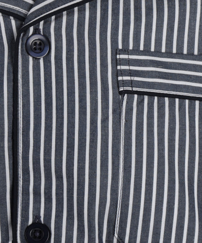 Klassischer gestreifter Pyjama | Blau