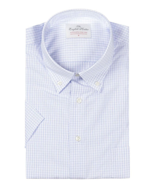 Shirt cotton short sleeves | Blue