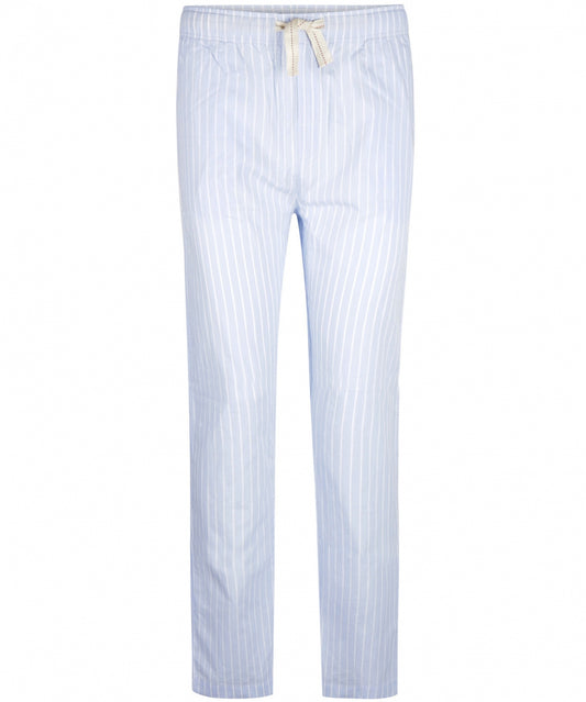 Pyjamabroek Katoen | Licht Blauw Streep Fijn