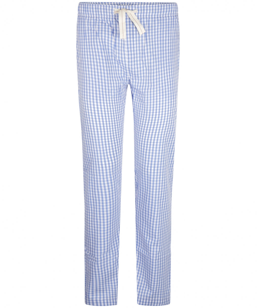 Katoenen Pyjamabroek | Licht Blauw Ruit Fijn