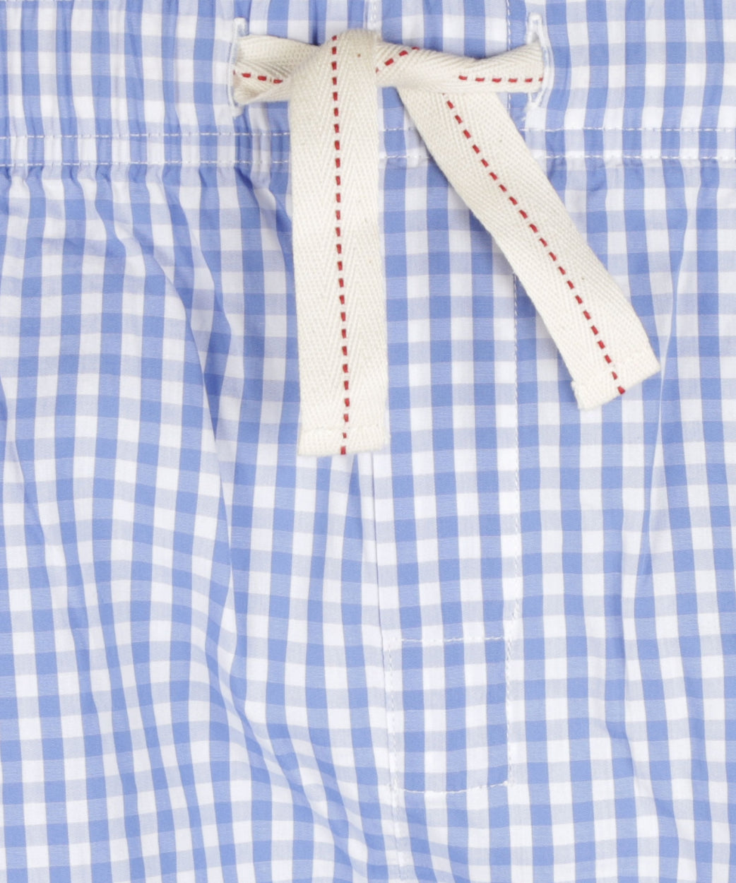 Katoenen Pyjamabroek | Licht Blauw Ruit Fijn