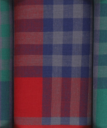 Zakdoek 3-Box | Green Red Navy Tartan