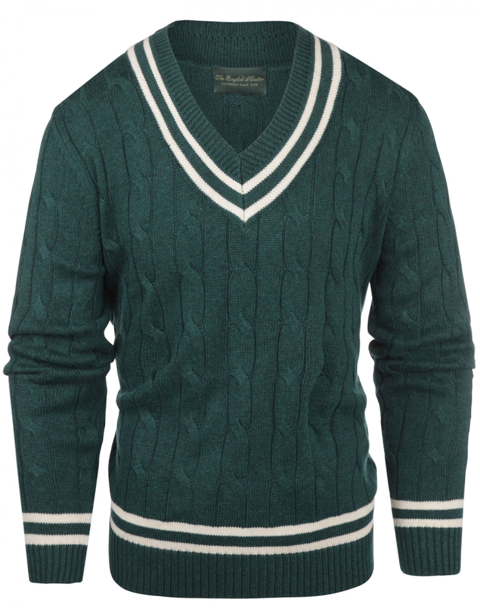 Cricket-Pullover mit V-Ausschnitt | Grün